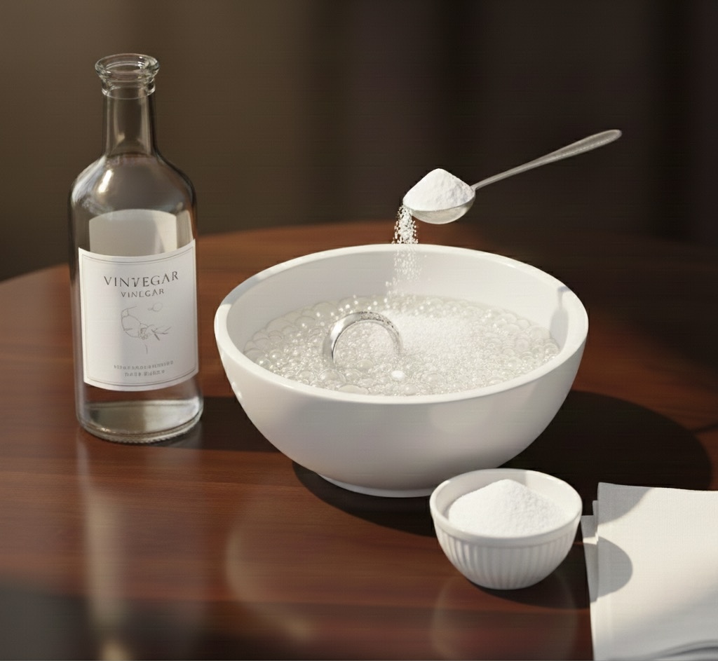 ۴.ترکیب سرکه سفید + جوششیرین